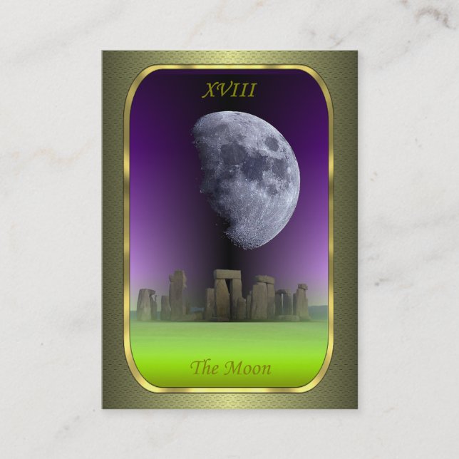 Tarjetas del perfil de Tarot - la luna (Anverso)