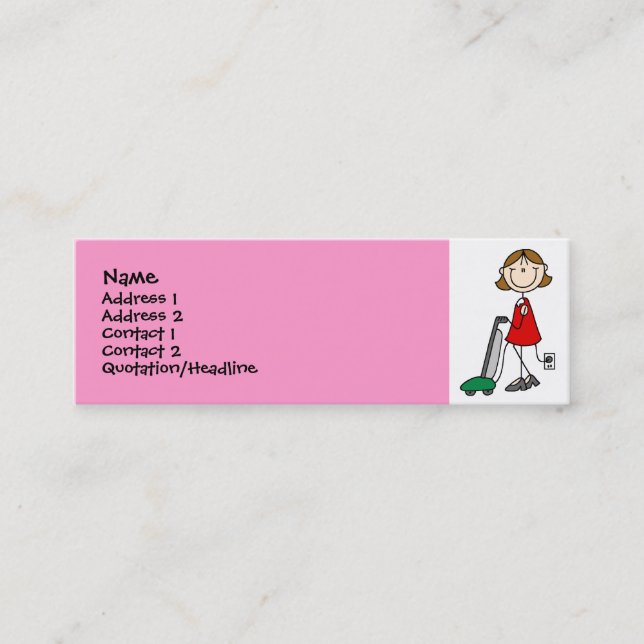 Tarjetas del perfil de Vacumming de la mamá (Anverso)