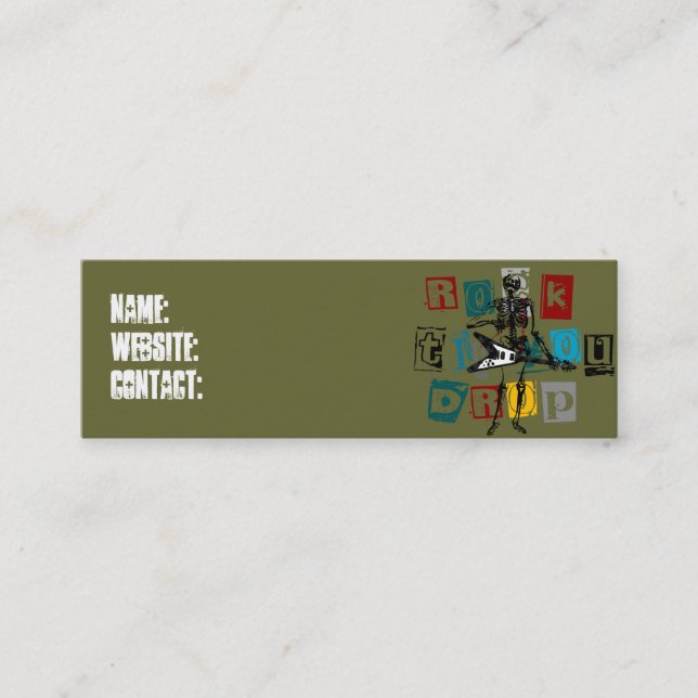 Tarjetas del perfil/de visita de Skeletion del eje (Anverso)