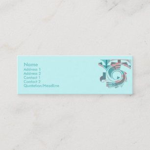 Tarjetas del perfil del amanecer de la turquesa