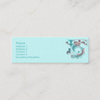 Tarjetas del perfil del amanecer de la turquesa