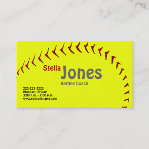 Tarjetas del perfil del coche del softball de