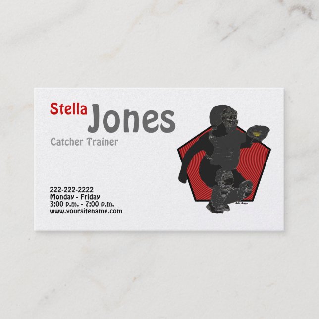 Tarjetas del perfil del colector del softball de (Anverso)