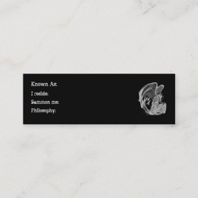 Tarjetas del perfil del parca (Anverso)