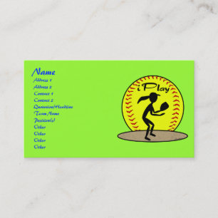 Tarjetas del perfil del softball de Fastpitch