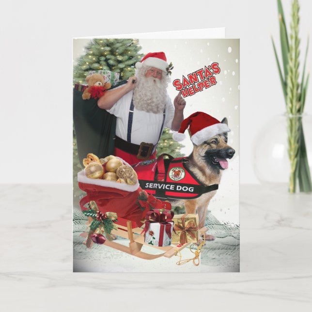 TARJETAS DEL PERRO DEL SERVICIO DE SANTA DEL (Anverso)
