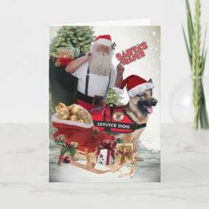 TARJETAS DEL PERRO DEL SERVICIO DE SANTA DEL