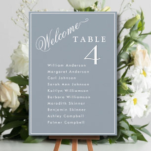Tarjetas del plan de asiento del Boda azul agitado
