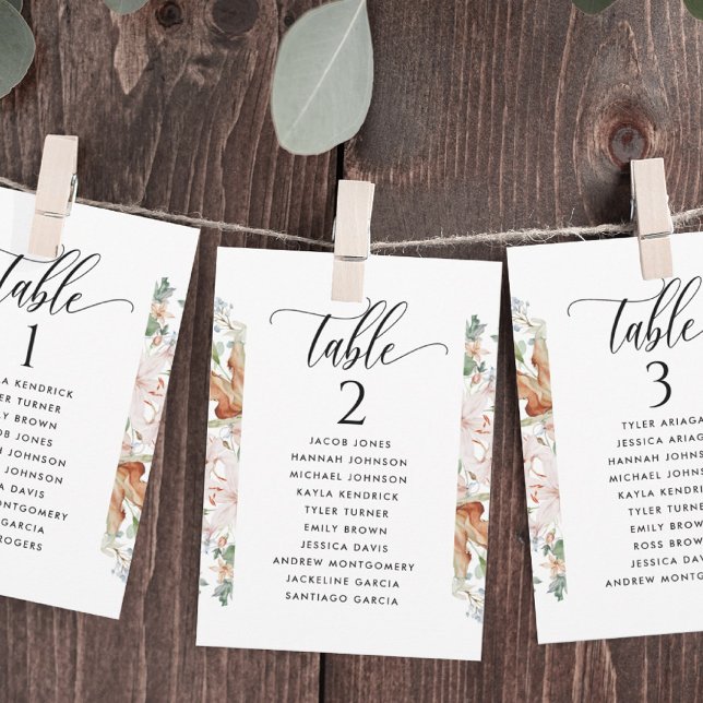 Tarjetas del plan de asientos Earthy Blooms con no (Subido por el creador)