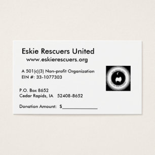 Tarjetas del recibo de la donación