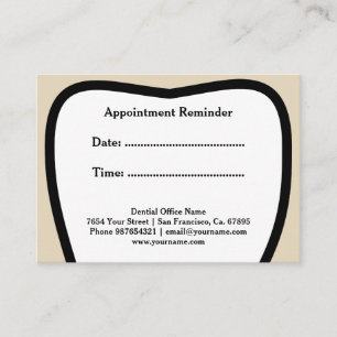 Tarjetas del recordatorio de la cita del dentista