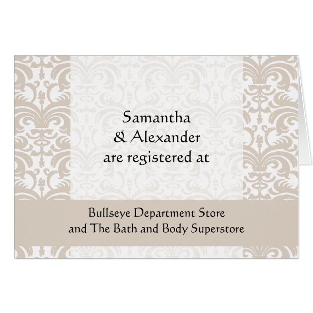 Tarjetas del registro, pequeño parte movible (Anverso (Horizontal))