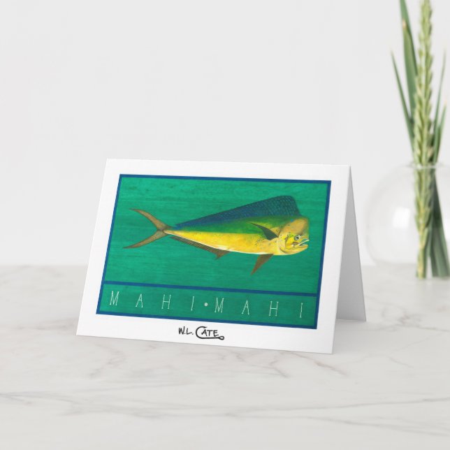 Tarjetas del saludo y de nota de Mahi-Mahi (Anverso)