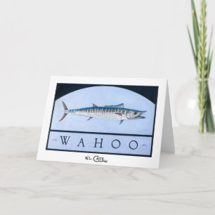 Tarjetas del saludo y de nota del Wahoo