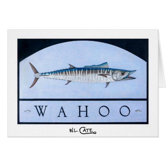 Tarjetas del saludo y de nota del Wahoo