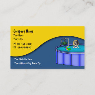 Tarjetas del servicio de la piscina