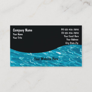 Tarjetas del servicio de la piscina