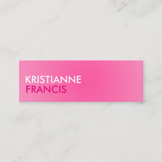 Tarjetas del tono del rosa dos mini (Anverso)