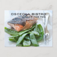 Tarjetas del vale de la foto del restaurante