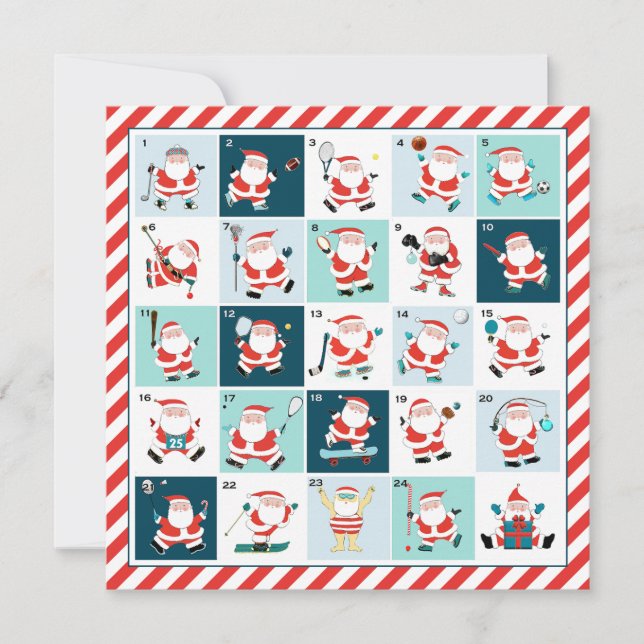 Tarjetas deportivas de Navidad (Anverso)