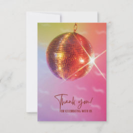 Tarjetas Disco Colorful Gracias Ball
