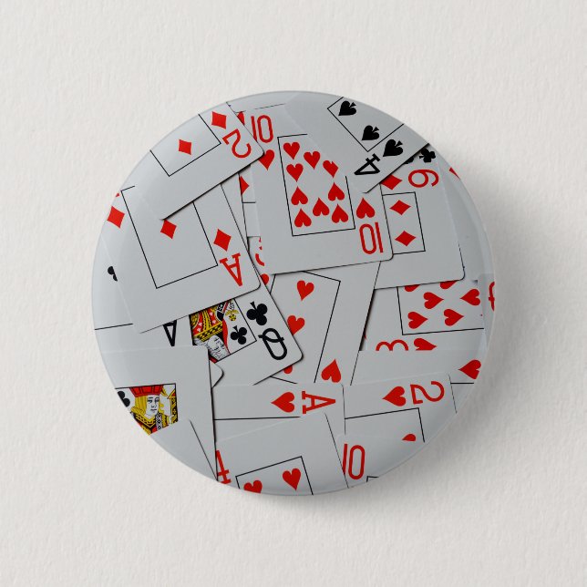 Tarjetas dispersas de póquer, botón (Anverso)