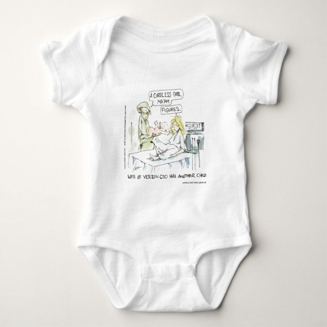 Tarjetas Divertidas Bebé Inalámbricas Camisetas Ta (Anverso)