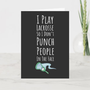 Tarjetas Divertidas con Tema de Lacrosse Entrenado