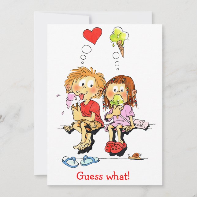 Tarjetas Divertidas de Anuncios de Fecha de Guarda (Anverso)