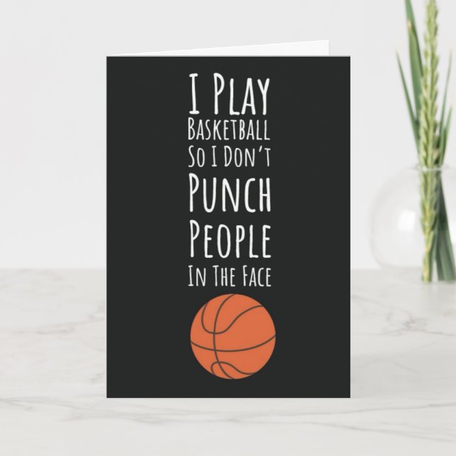 Tarjetas Divertidas de Baloncesto Humor de Equipo  (Anverso)