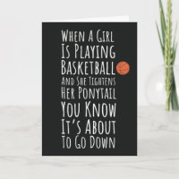 Tarjetas Divertidas de Baloncesto para Chicas Adol