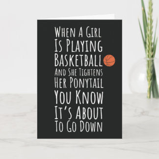 Tarjetas Divertidas de Baloncesto para Chicas Adol