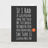 Tarjetas Divertidas de Baloncesto para Él Adolesce