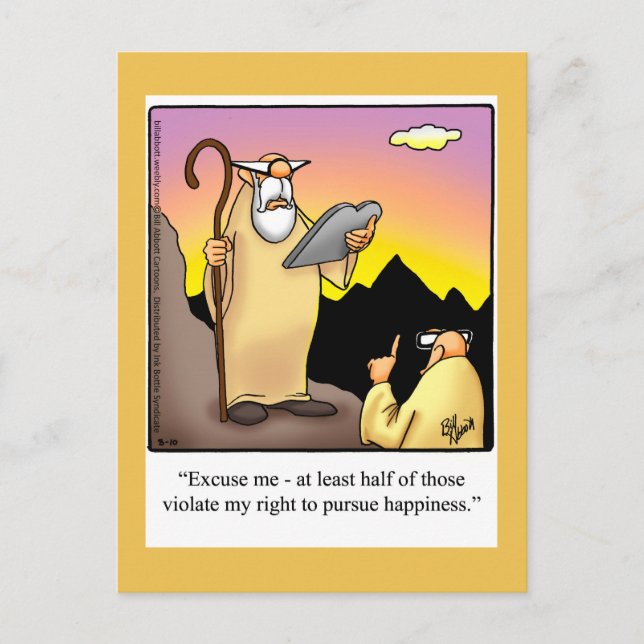 Tarjetas Divertidas de Bendiciones y Humor de Fe (Anverso)