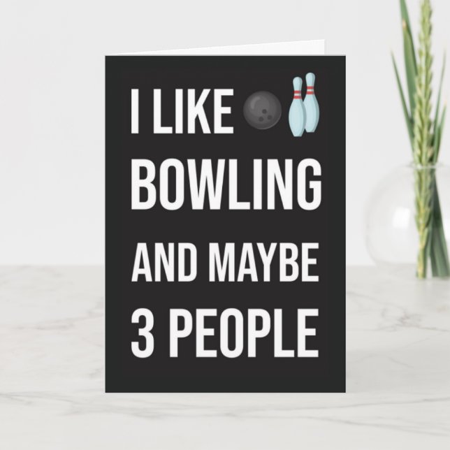 Tarjetas Divertidas de Bolos Deporte de Boliche Hu (Anverso)