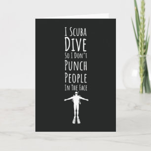 Tarjetas Divertidas de Buceo Buzo Humor de Snorkel