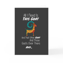 Tarjetas Divertidas de Cabras Ilustración de Anima