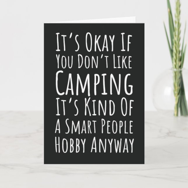 Tarjetas Divertidas de Camping Naturaleza Campista (Anverso)