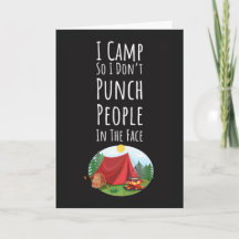 Tarjetas Divertidas de Camping para Adultos Fuego 