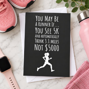 Tarjetas Divertidas de Carrera de Maratón Humor Fi