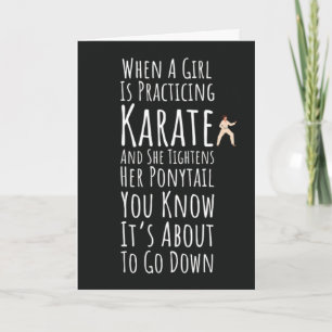 Tarjetas Divertidas de Chicas de Karate para Ella