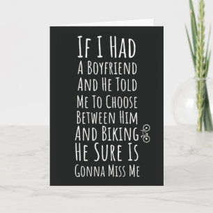 Tarjetas Divertidas de Ciclismo Para Ella Chicas A