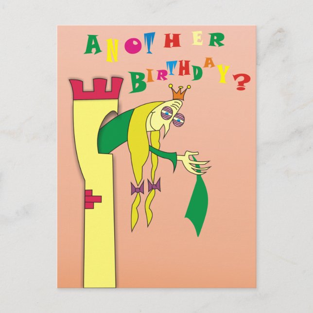 Tarjetas divertidas de cumpleaños de la vieja prin (Anverso)