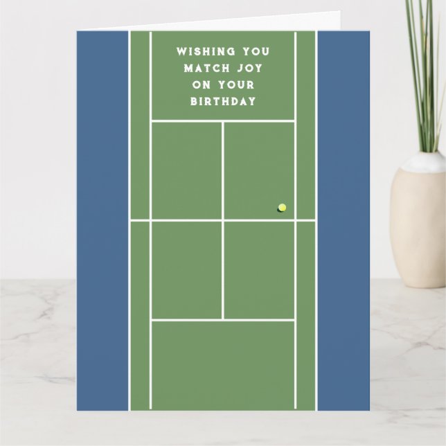 Tarjetas divertidas de cumpleaños de tenis (Anverso)