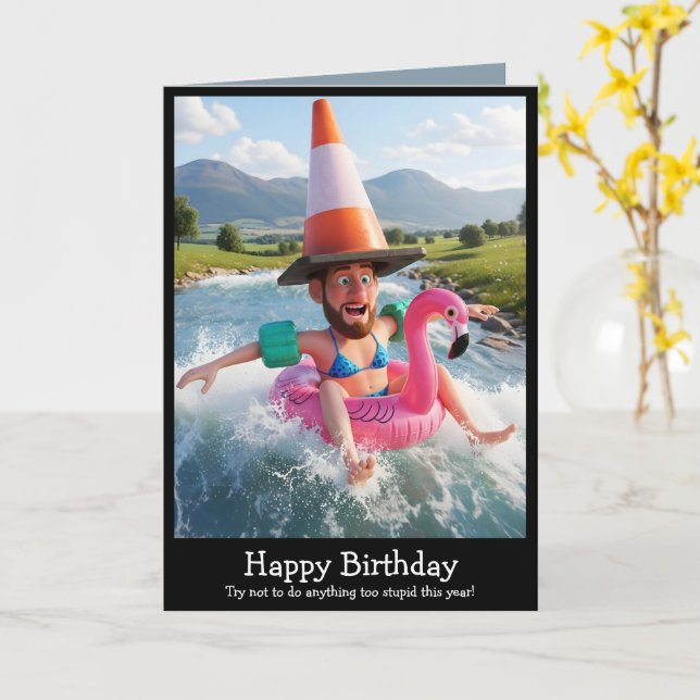 Tarjetas divertidas de cumpleaños para hombres (flor amarilla)