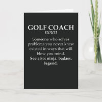 Tarjetas Divertidas de Entrenador de Golf para Ins