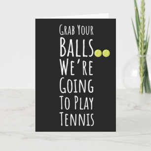 Tarjetas Divertidas de Equipo de Tenis para Jugado