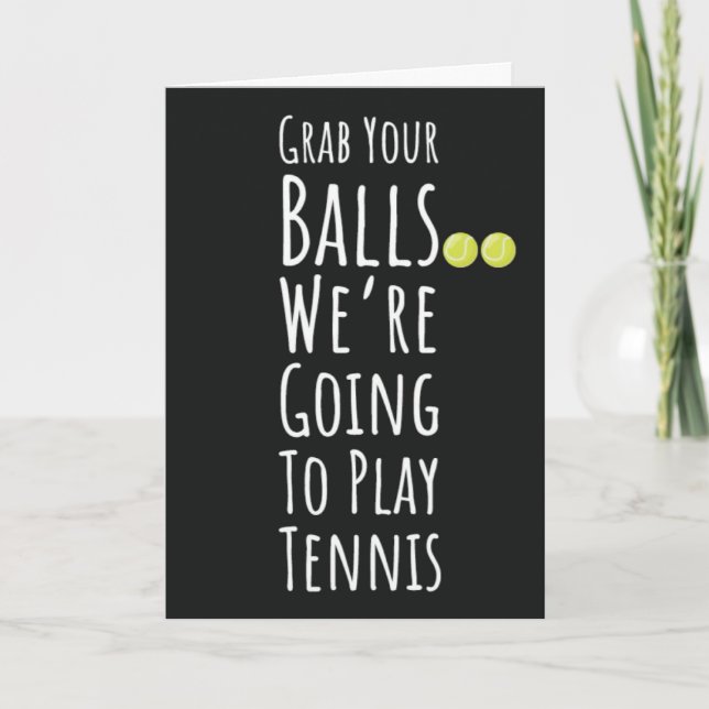 Tarjetas Divertidas de Equipo de Tenis para Jugado (Anverso)