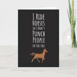 Tarjetas Divertidas de Equitación Jinete Caballos 