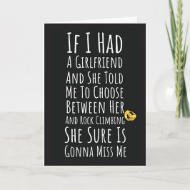 Tarjetas Divertidas de Escalada en Roca para Él Ho